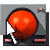 изображение кнопки шара красного цвета