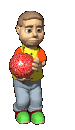 Ребенок с мячиком анимация